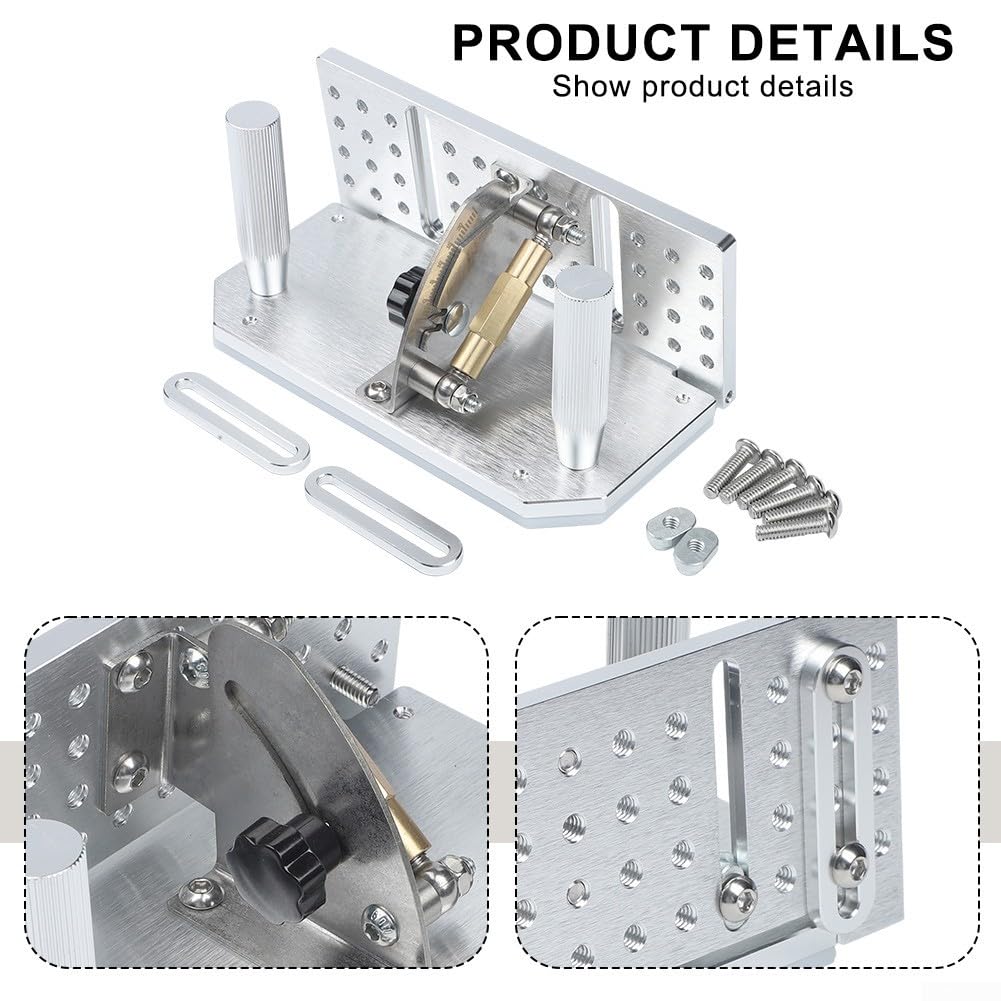 Plantilla de amoladora de correa ajustable con localizador de ángulo de -5° a 25°, accesorio de afilado de aluminio para lijadora, placas de doble presión