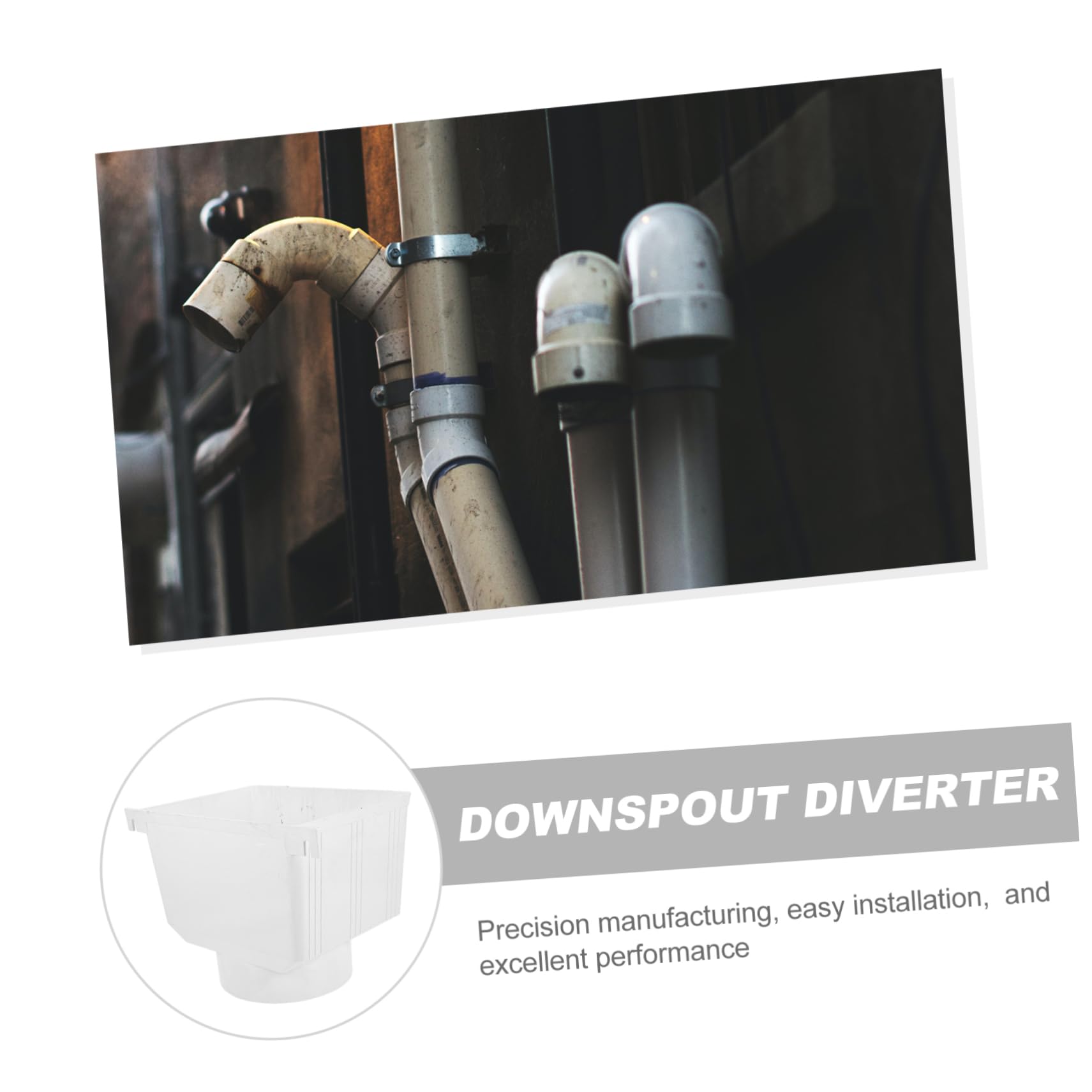 Angoily PVC Regenrinnen Regensammler Fallrohradapter Mit Langlebigem Material Einfache Montage Für Dachrinnen Und Regentonnen Effektive Außenentwässerungssysteme