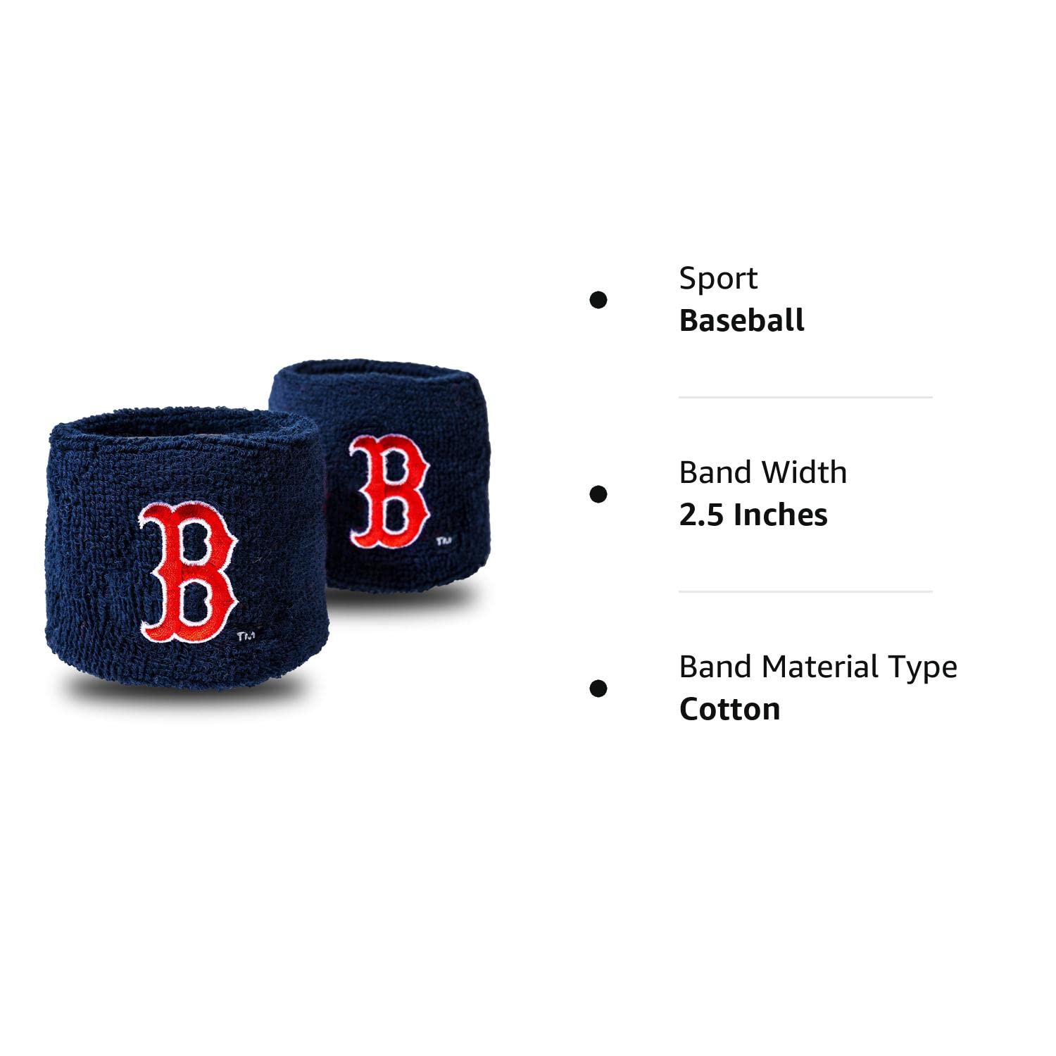 Franklin Sports MLB Team Licensed Baseball Wristbands - MLB Team Logo Sweat Wristbands - Great for Costumes + Uniforms - Pair