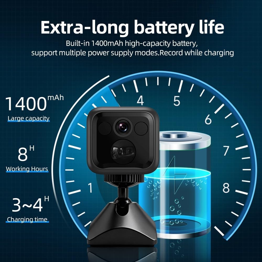 per ultra HD 4K Sport Camera Telecomando Senza Fili Indossabile Body Cam Lungo per la Durata della Batteria per Snorkeling Immersione Moto Vlog