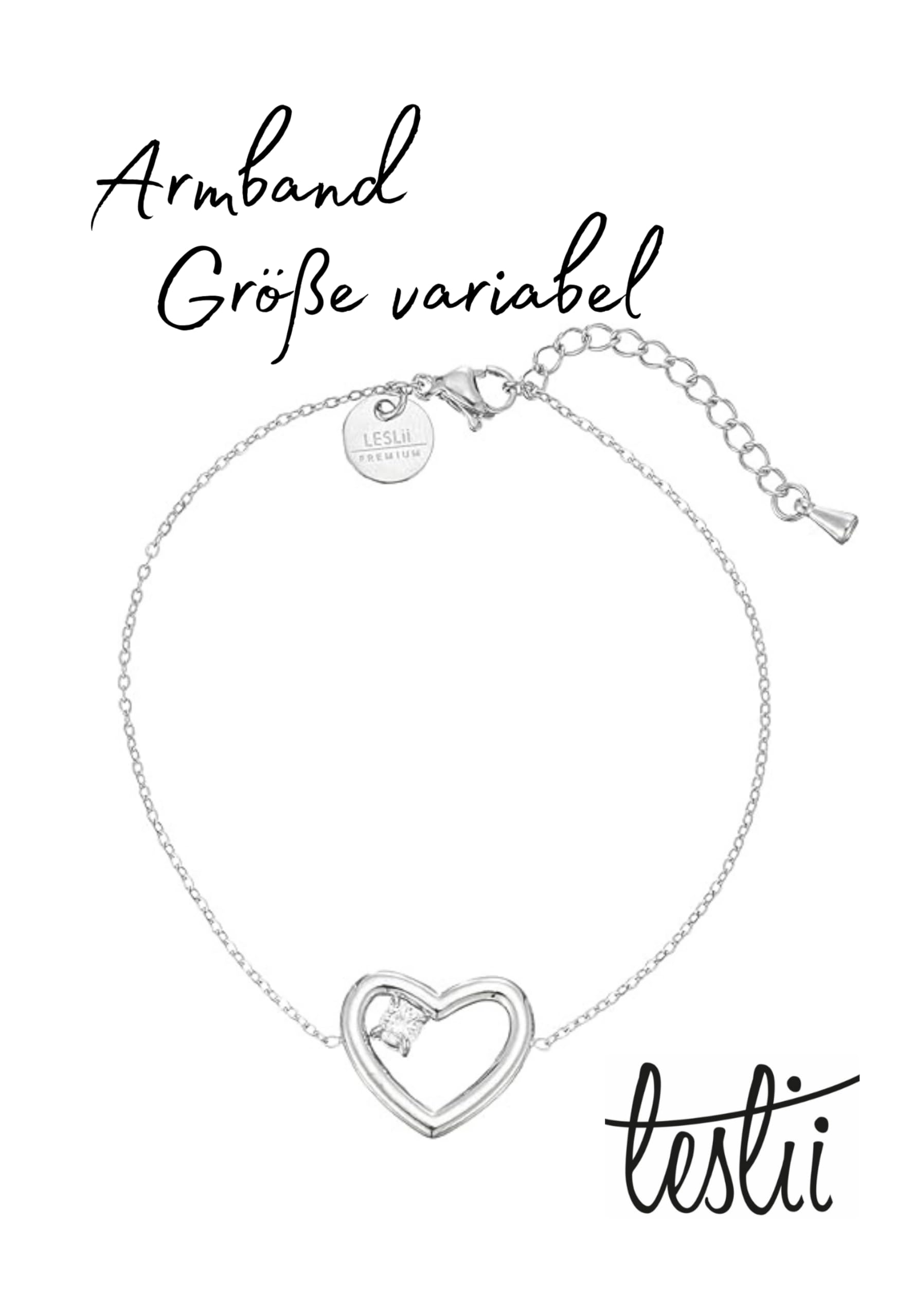 Schmuckset mit Herz Motiv, Ohrringe, Armband und Halskette, Verpackt in Box Edelstahl wasserfest