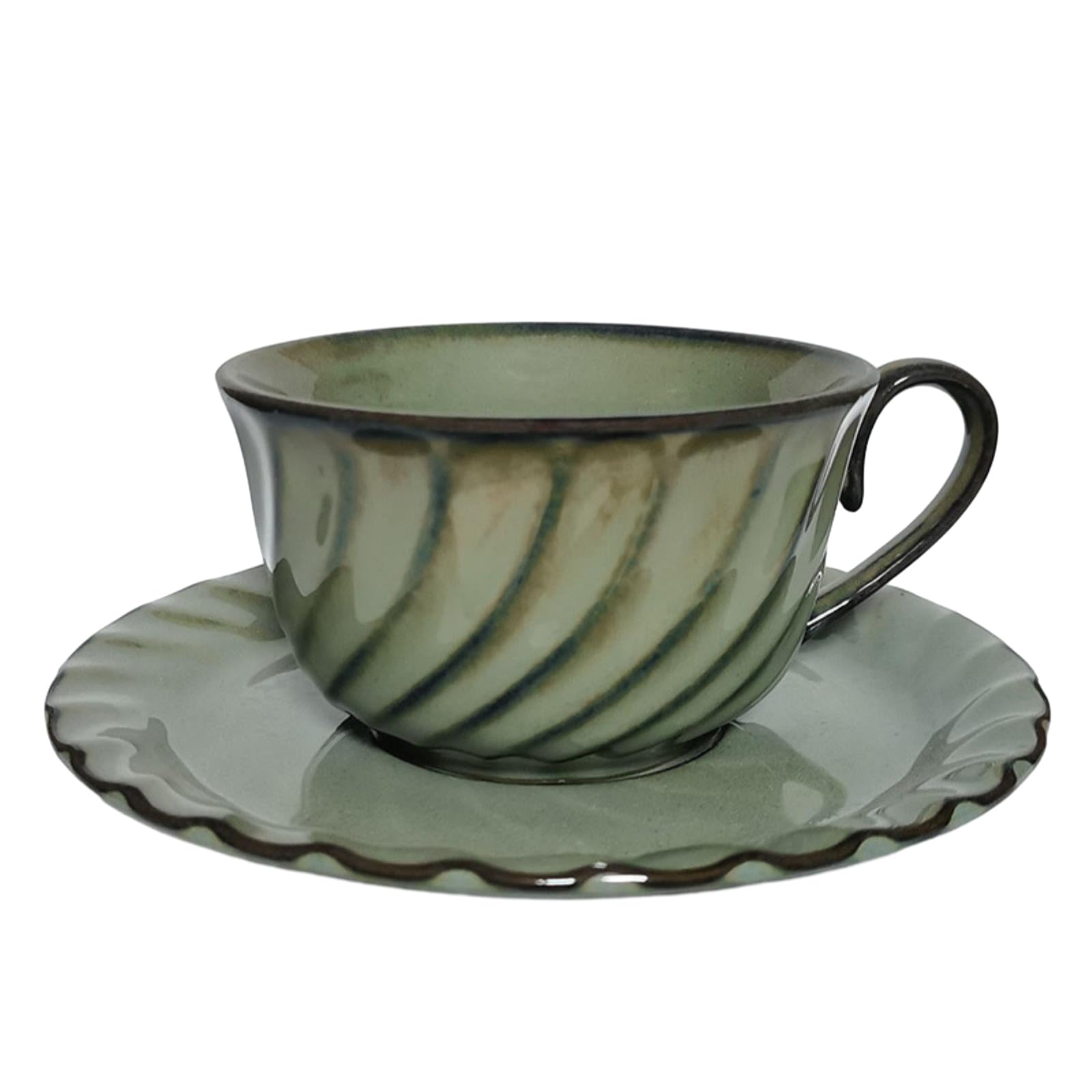Zestaw filiżanek i spodków do herbaty, europejski zestaw filiżanek do kawy, filiżanka i spodek z cienkiej porcelany kostnej, 150 ml/141.7 g zestaw filiżanek do kawy i naczyń w stylu vintage