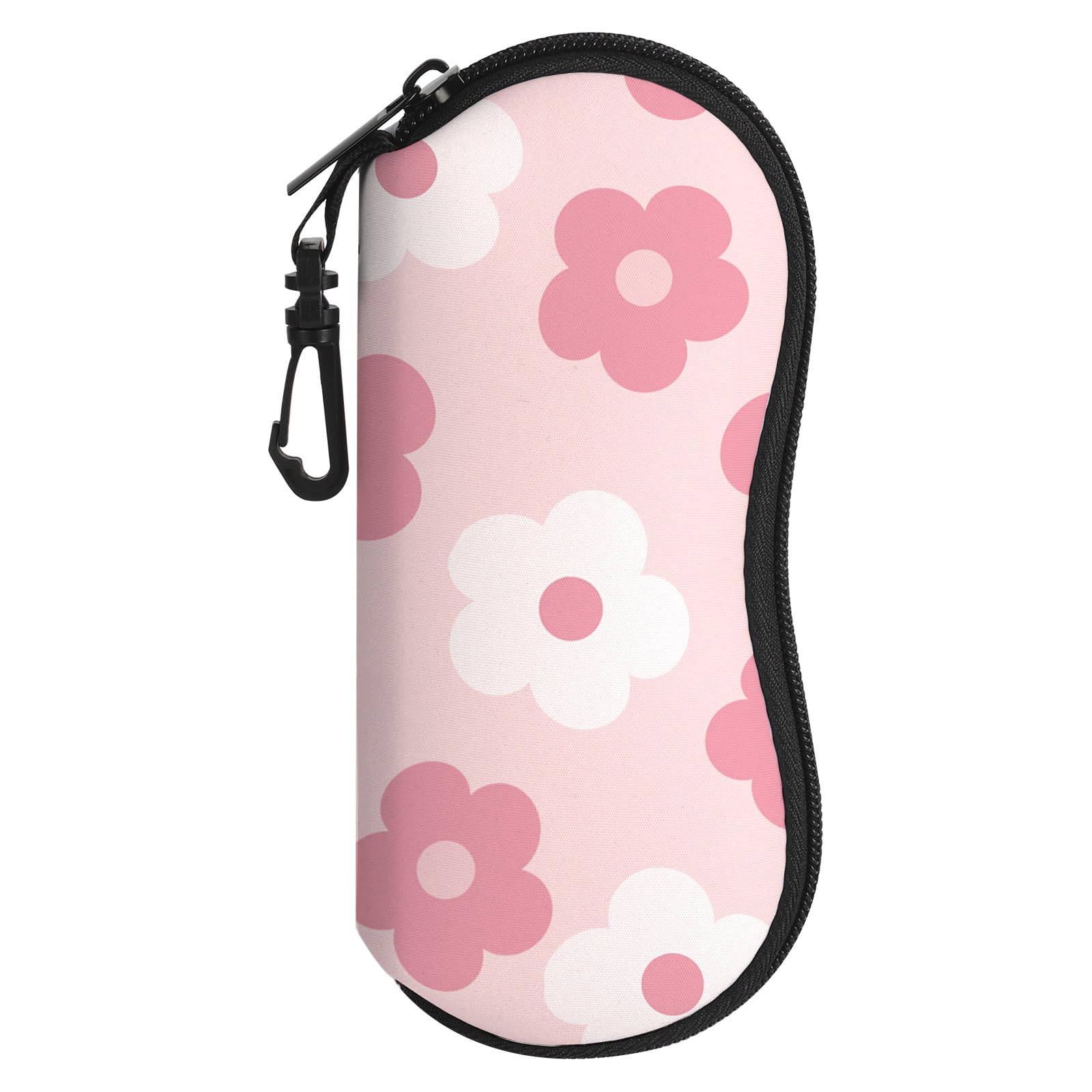 Sunglasses Soft Case, Cute Ultra Light Portable Neoprene Zipper Eyeglass Glasses Case with Belt Clip for Men Women