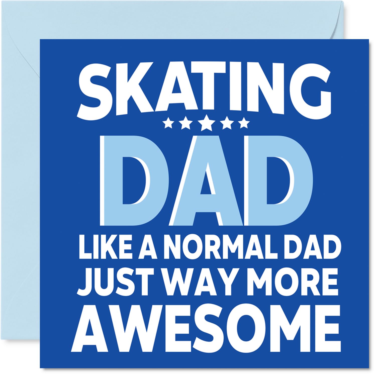 Skating Birthday Card for Dad - Awesome Dad Sports - Happy Birthday Card for Men, 145mm Male Greeting Cards