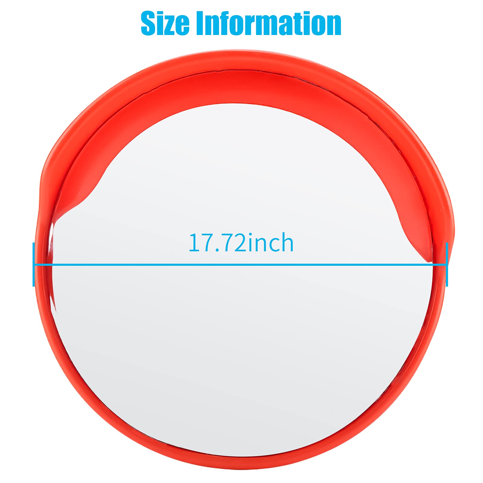 Greensen Miroir de signalisation Flexible Convexe - Miroir de sécurité de Circulation Convexe pour allées, entrepôts, garages et Bureaux - Miroir de Circulation Convexe Grand Angle avec Accessoires