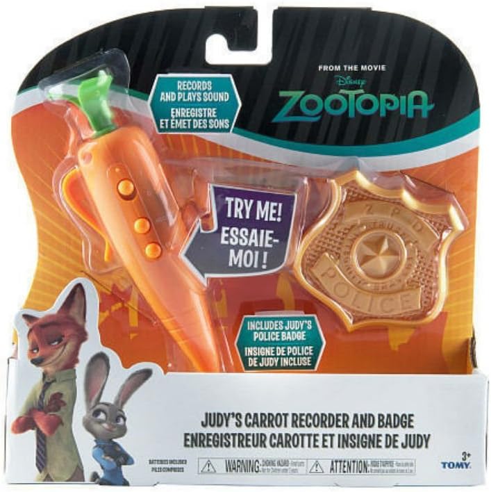 TOMY Zootopia Judy's Carrot Recorder and Badge