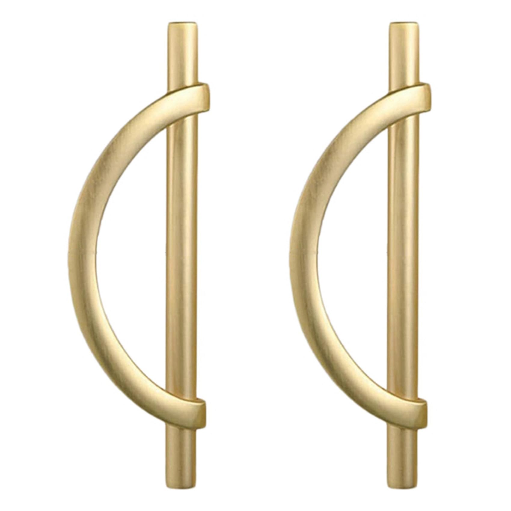 Jnchdghwa Gold 4Pcs Cabinet Pulls Drawer Pulls Half Moon Shape Cabinet Pulls Drawer Dresser Handles Kitchen Cupboard Handles B