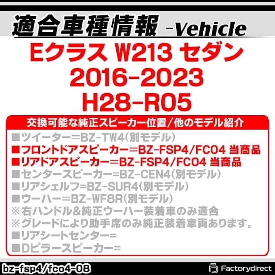 ファクトリーダイレクトBZ-FSP4 楕円スピーカー 2個セット