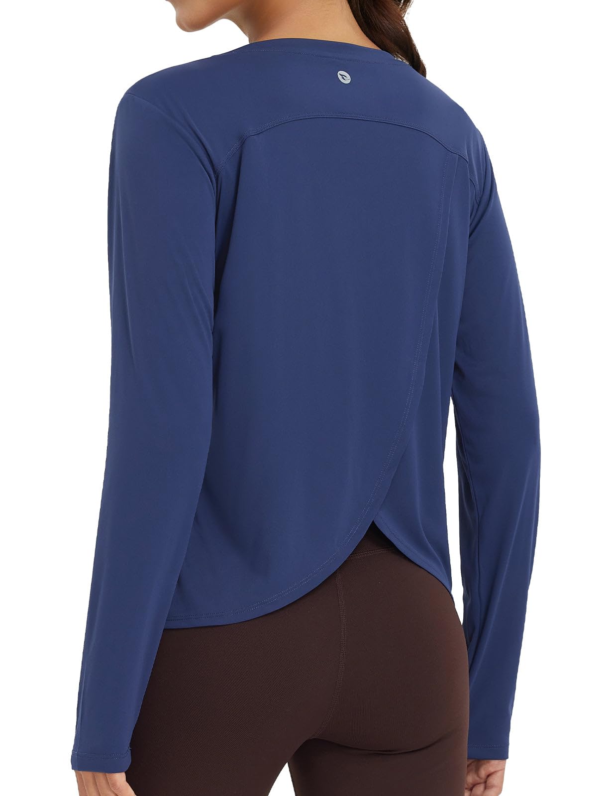 baleaf Women's Long Sleeve Workout Tops Quick Dry Shirts Split Back