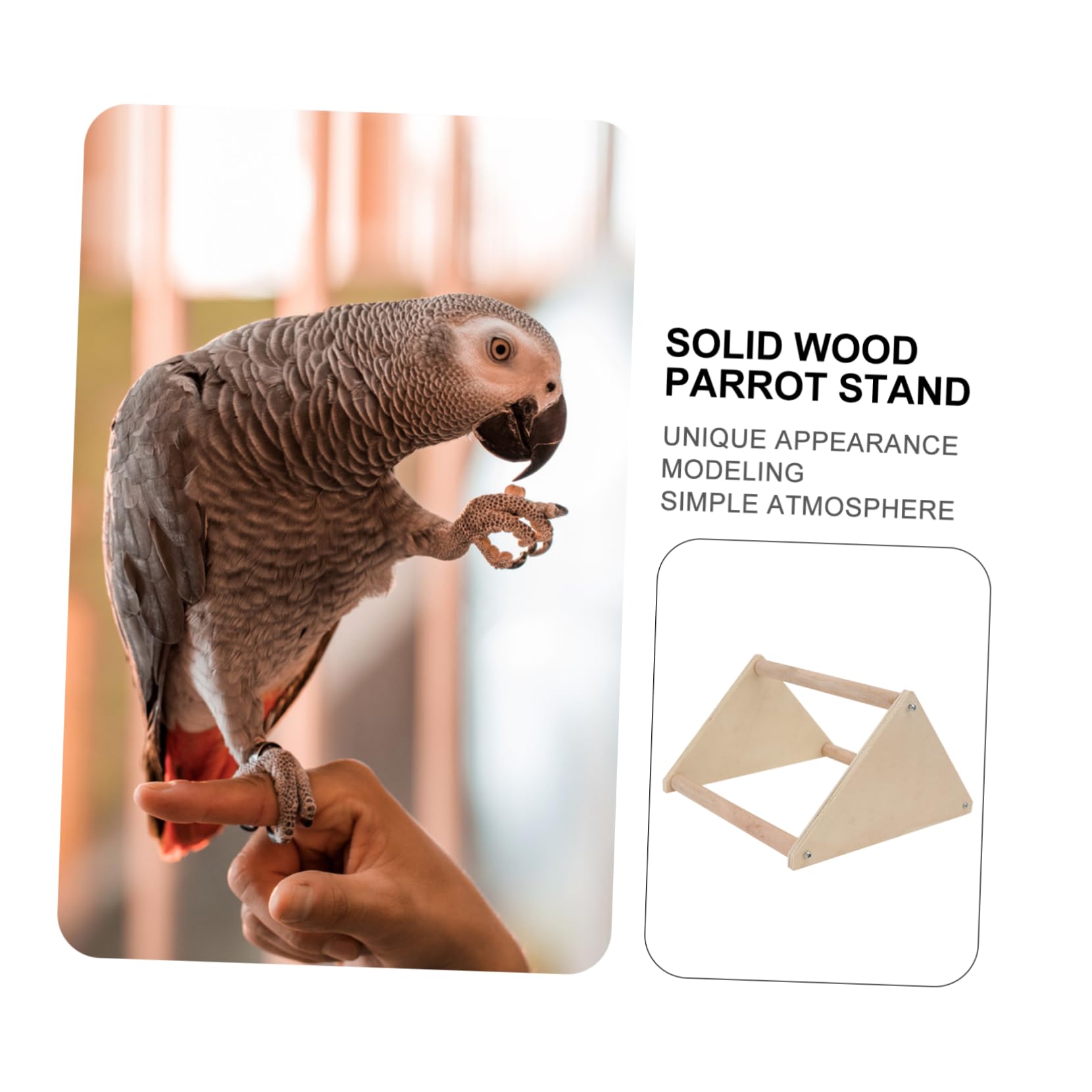 BESPORTBLE Wooden Parrot Stand Large Bird Cage Perch for Cockatiel Bird Toy Pet Chick Perch Stand for Cage