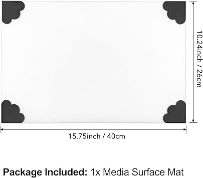 Non-Stick Craft Mat for Card Making Stamping Ink Blending 15.75x10.24in Heat Resistant Media Surface Mat Use for Glass Media Mat Stamping Platform with Weighted Reinforced Corners Reinforced Corners