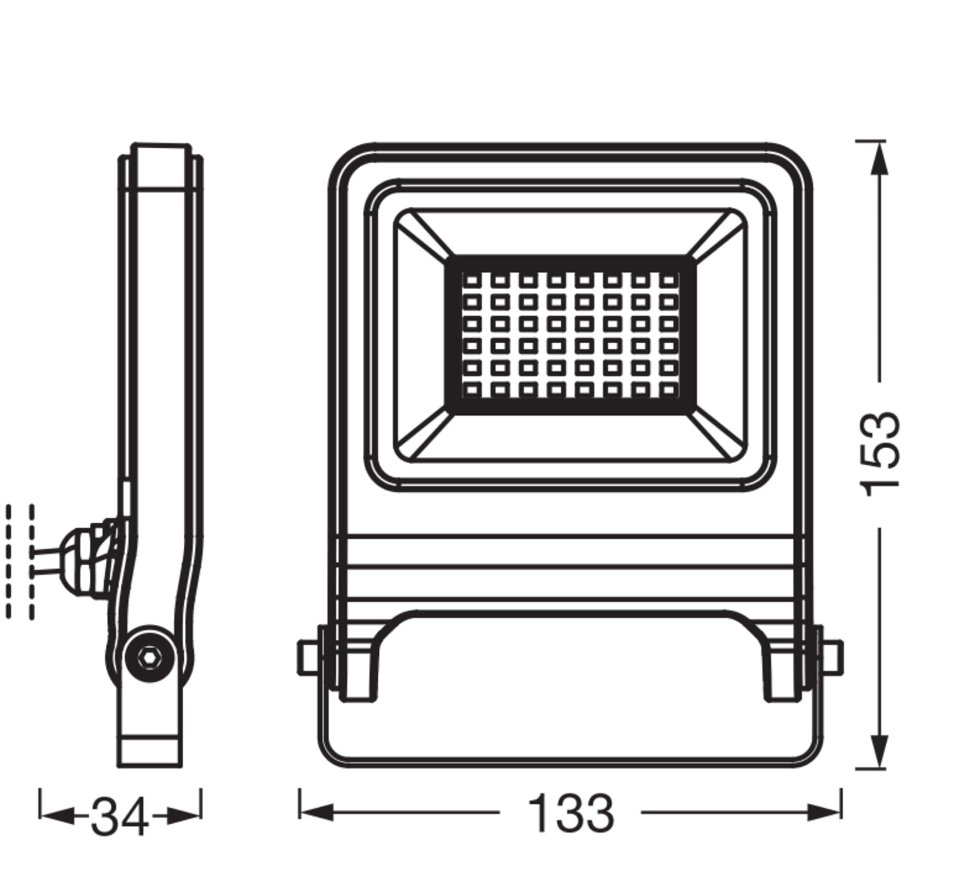 Osram ENDURA FLOOD PC 30W LED-Fluter, 3000K warmweiß, 3000 Lumen, IP65 Flutlicht umweltfreundlich, 110° Lichtwinkel, 100 lm/W, Grau