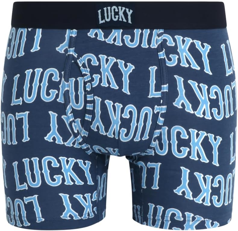 Lucky Brand Mens Boxer Briefs - 3 Pack 6'' Inseam Soft Cotton Boxers for Men - Stretch Mens Underwear Boxer Briefs - Image 4