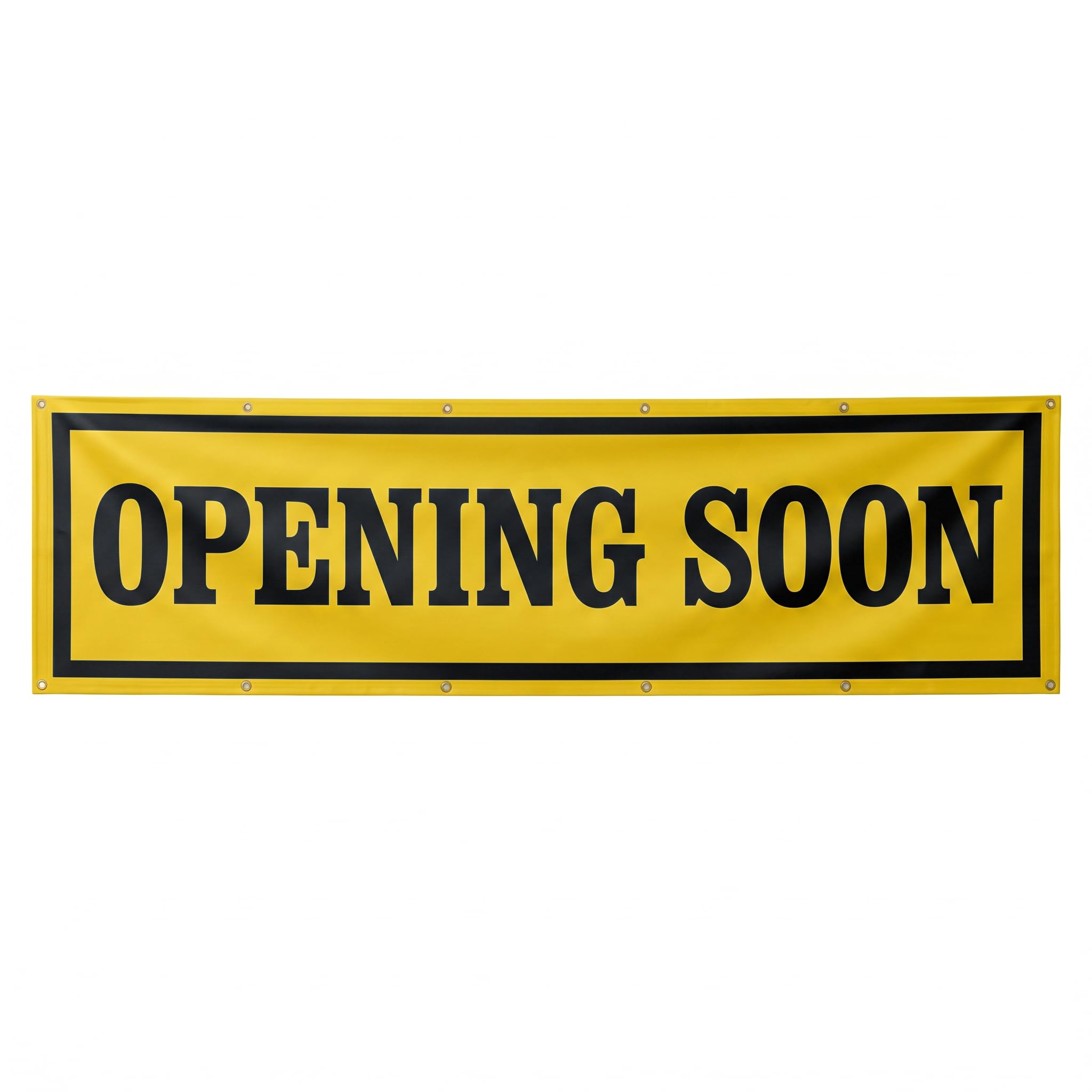 Large Opening Soon Banner 3x10 ft - Open Sign for Business - Opening Soon Vinyl Banner for Outside Storefronts, Retailers, Shops, Food Truck, Events, Fairs, Restaurants and Cafe with 12 Brass Grommets
