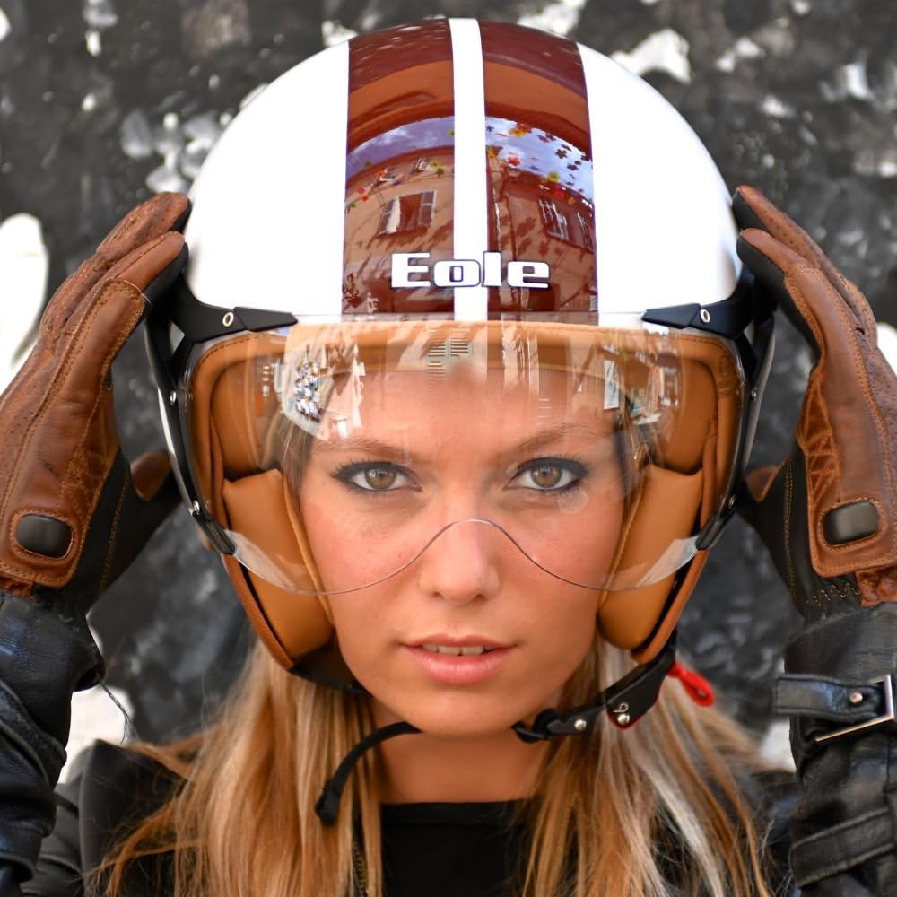 EOLE Casque Jet NEW STANDARD Blanc & Rouge