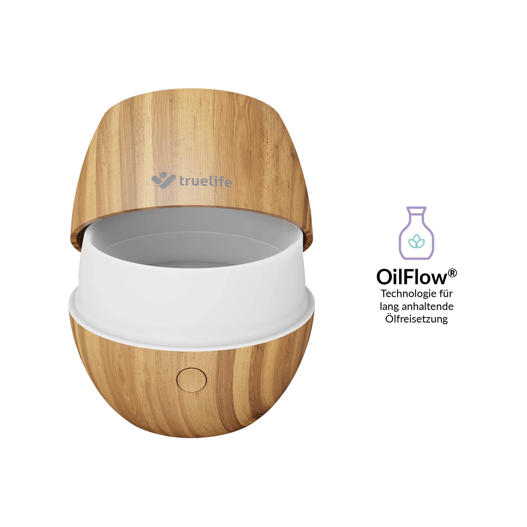 TrueLife Diffuser D3 Light 120 ml Aroma Diffuser Holzdesign Ultraschall Aromatherapie Luftbefeuchter, Duft Diffusor, Ultraschall Luftbefeuchter Aromatherapie Öle, BPA-frei, Duftlampe mit 7 LED Farben
