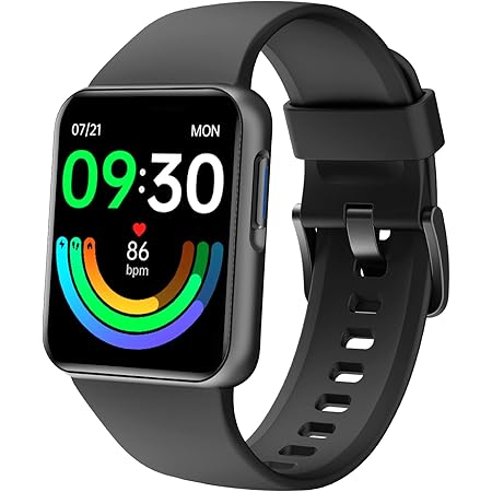 Amazon スマートウォッチ レディース メンズ 腕時計 歩数計 Grv 大画面 活動量計 Smart Watch 複数のダイヤルオプション Lineメール 着信通知 距离記録 ストップウォッチ タイマー 長持ちバッテリー 画面の明るさ調節 天気表示 10種類のワークアウトモード Ip68防水