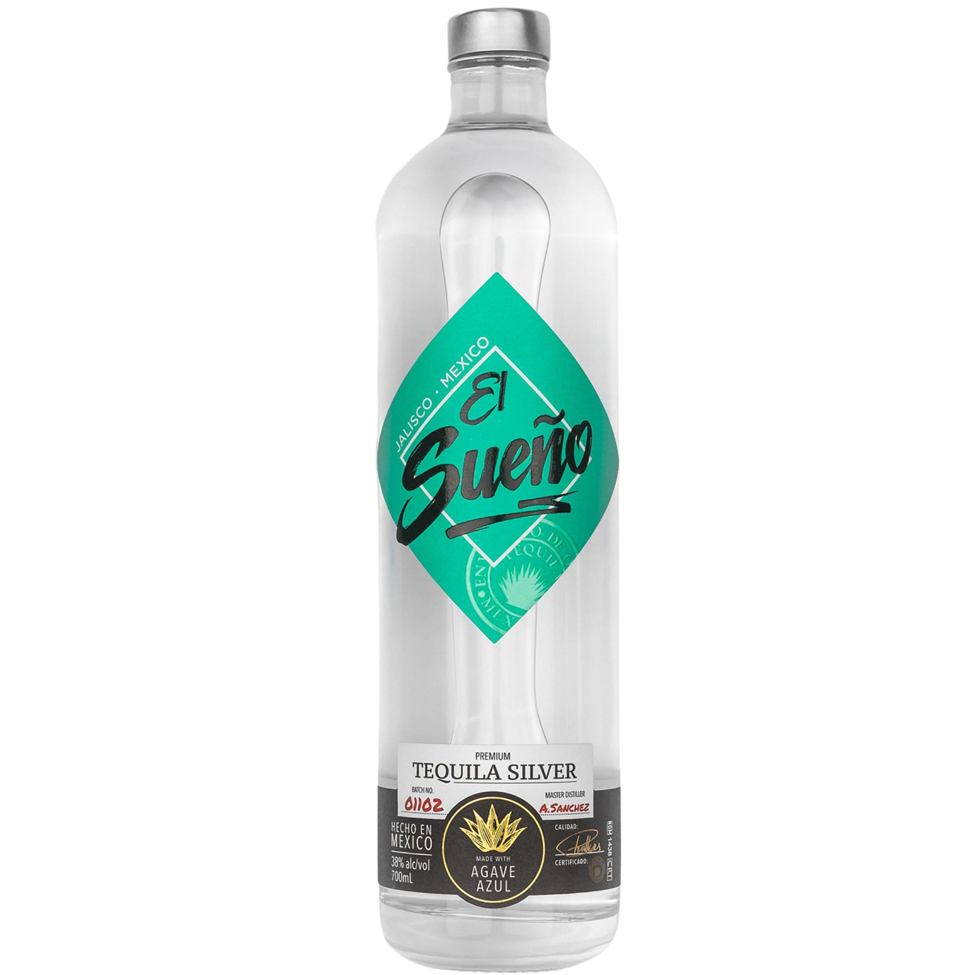 El Sueño Tequila Silver - great-tasting quality Tequila made with fresh sustainably-produced ingredients, versatile and super-smooth to taste with a delightfully floral & citrus finish, 70cl, 38% ABV