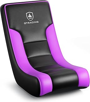 GTRACING Floor Rocking Gaming Chair – Floor Rolling Game Chairs with Angle Limiter, Gamer Rocker Floor Seat, Compact & Lightweight, Purple