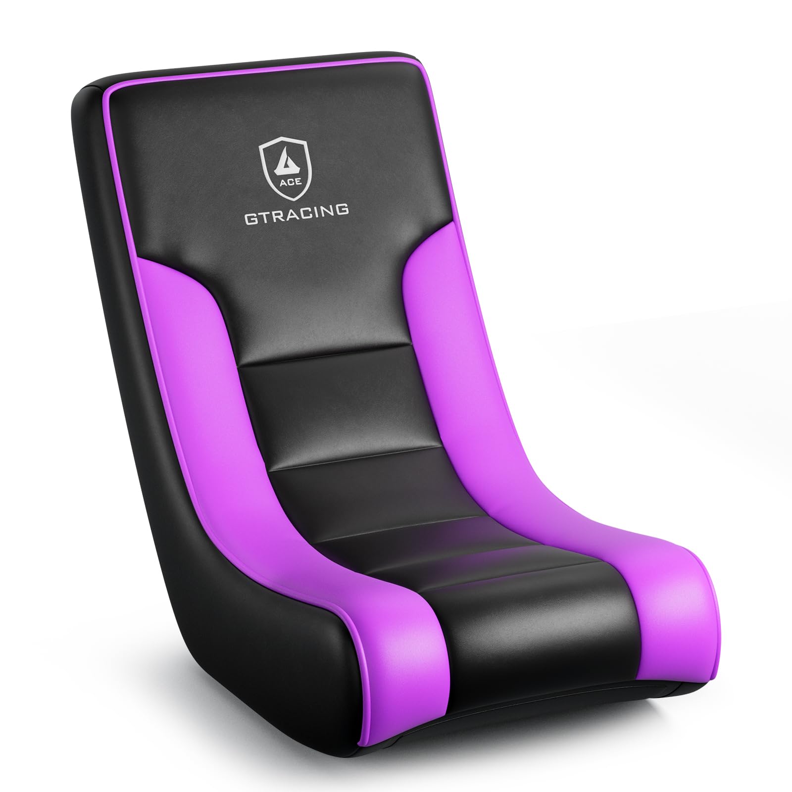 GTRACING Floor Rocking Gaming Chair – Floor Rolling Game Chairs with Angle Limiter, Gamer Rocker Floor Seat, Compact & Lightweight, Purple