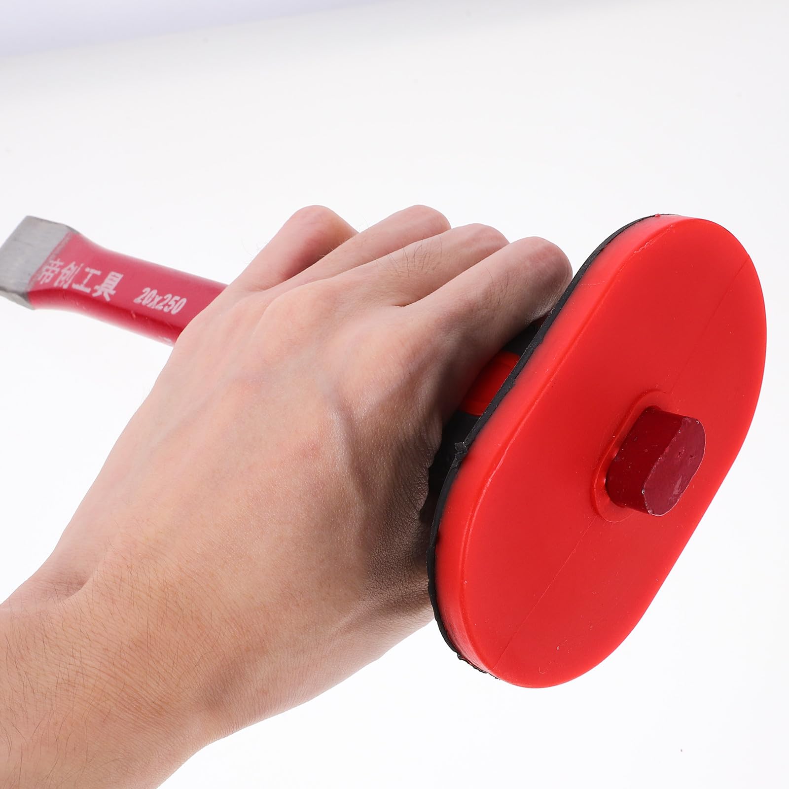 Angoily Set Scalpelli da Muratura 2 Pezzi 25 CM in Acciaio al Cromo Vanadio Protezione Mano Scalpello Piatto e Punta per Intaglio Frantumazione e Lavorazione Pietra Professionale
