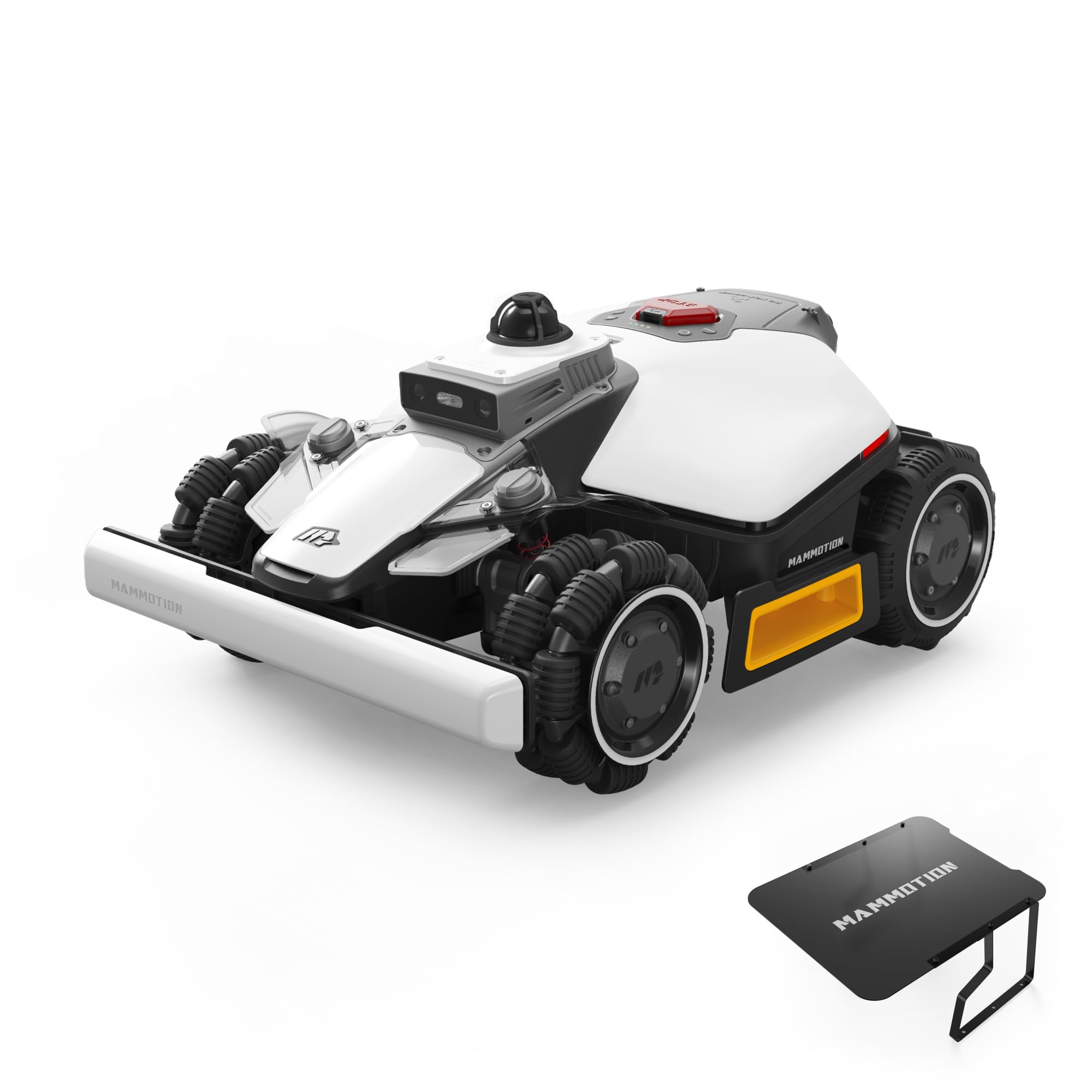 MAMMOTION LUBA Mini 2 AWD 1500 Robot Cortacésped con Garaje Mini | LiDAR 360° y Visión IA de Doble Cámara, sin Cable Perimetral, sin RTK, Pendiente del 80%, Modo DropMow, Mammotion LiveMap