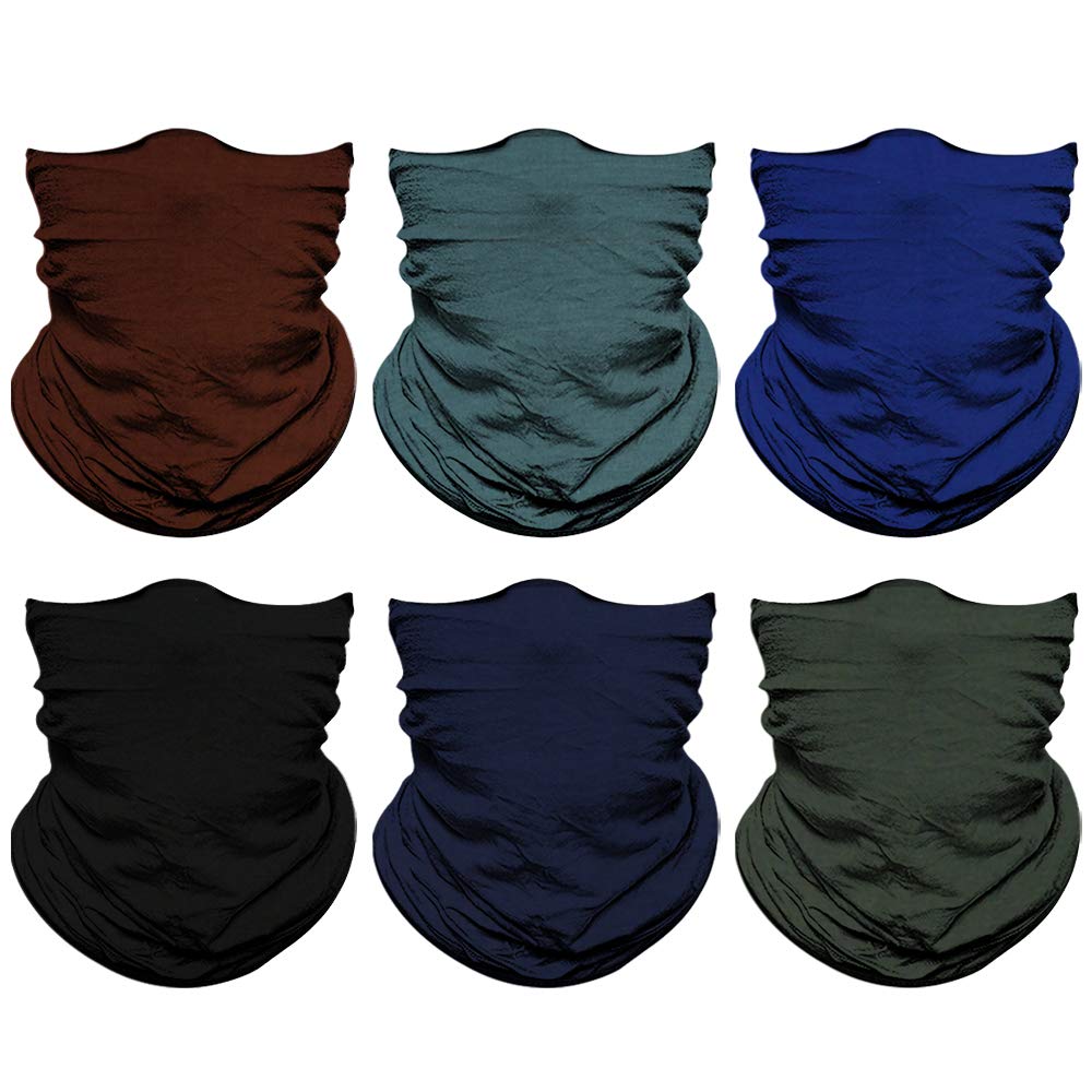 Venswell Neck Gaiter Face Mask Men Women,Seamless Bandana Rave Face Cover Scarf Mask,Balaclava,Headband, Head Wrap,Headwear