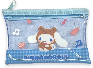 Sanrio Cinnamoroll Accessories Cosmetic Flat vinyl Mini pouch Zipper Case Bag 4.7 in W 3.0 in H