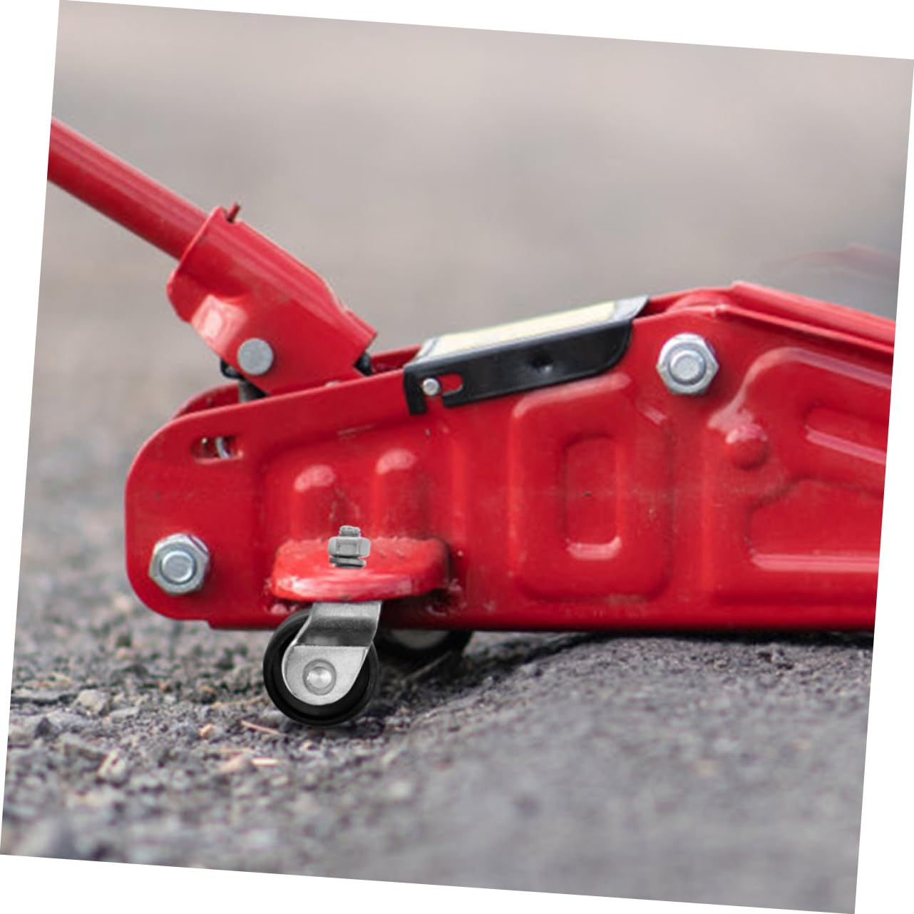 4 Stück Lenkrollen für Wagenheber aus Stahl, Silber, Robust