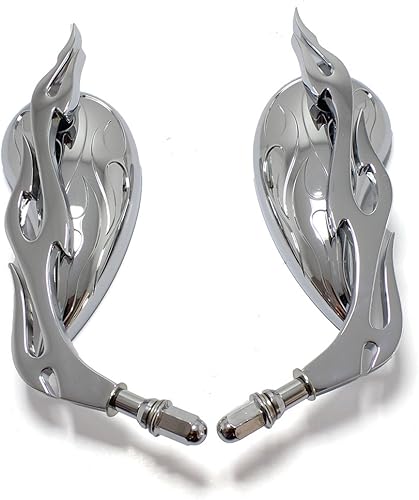 Miniatura 5 de Espejos cromados personalizados para motocicleta Harley Davidson Sportster Street Fatboy Softail-Pair