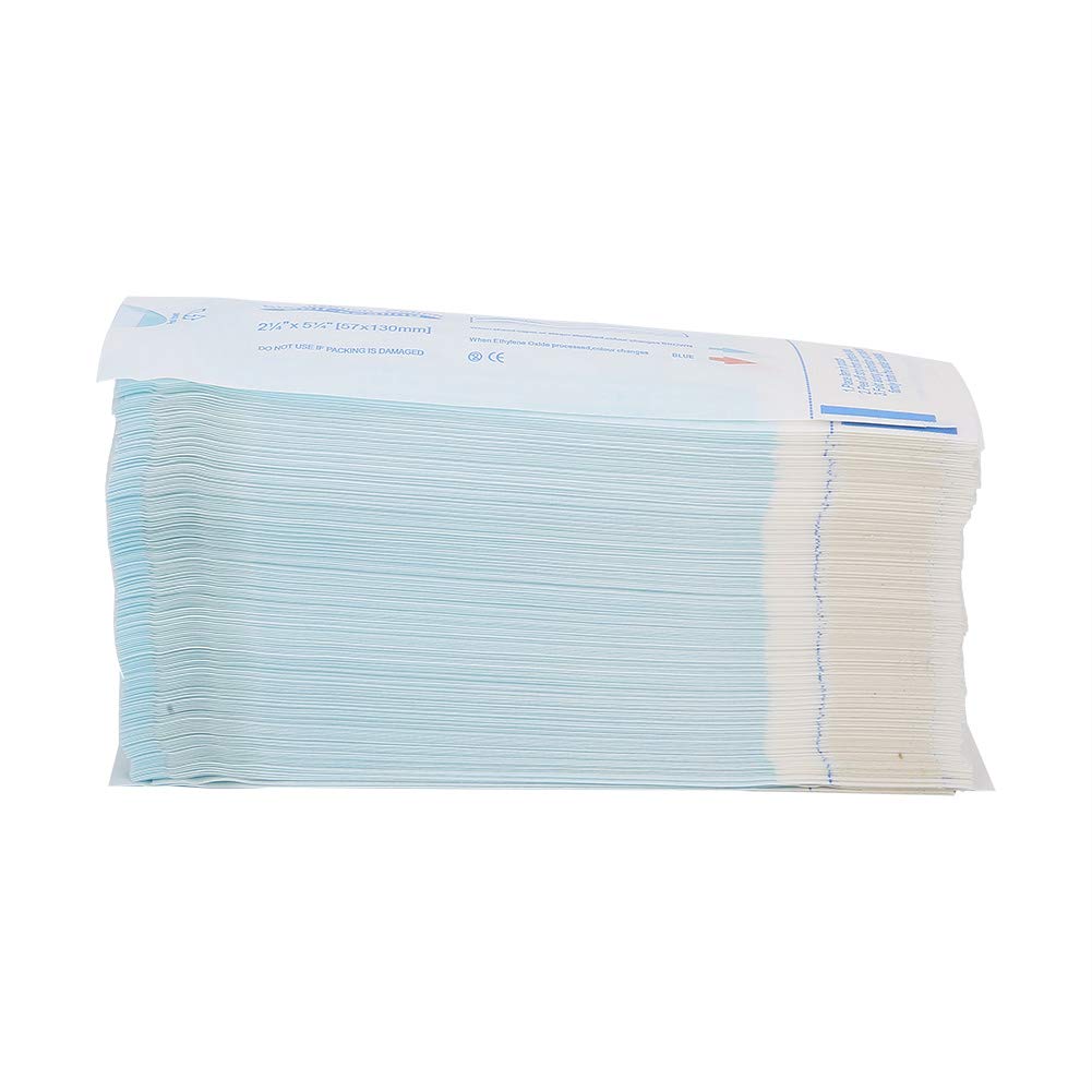 Autoclave Lot de 200 pochettes auto-scellantes pour accessoires dentaires et cosmétiques 57 x 130 mm