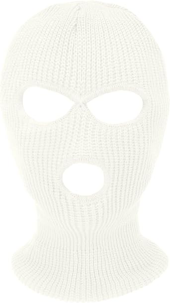 3 Hole Ski Mask, Knitted Balaclava Face Mask, Winter Full Face Mask Cover for Winter Outdoor Sports