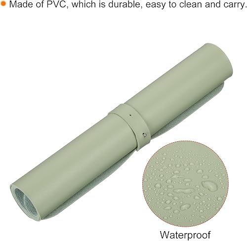Miniatura 4 de PATIKIL Alfombrilla protectora de escritorio de 31 x 16 pulgadas, antideslizante, impermeable, alfombrilla de mouse para oficina y hogar, color verde