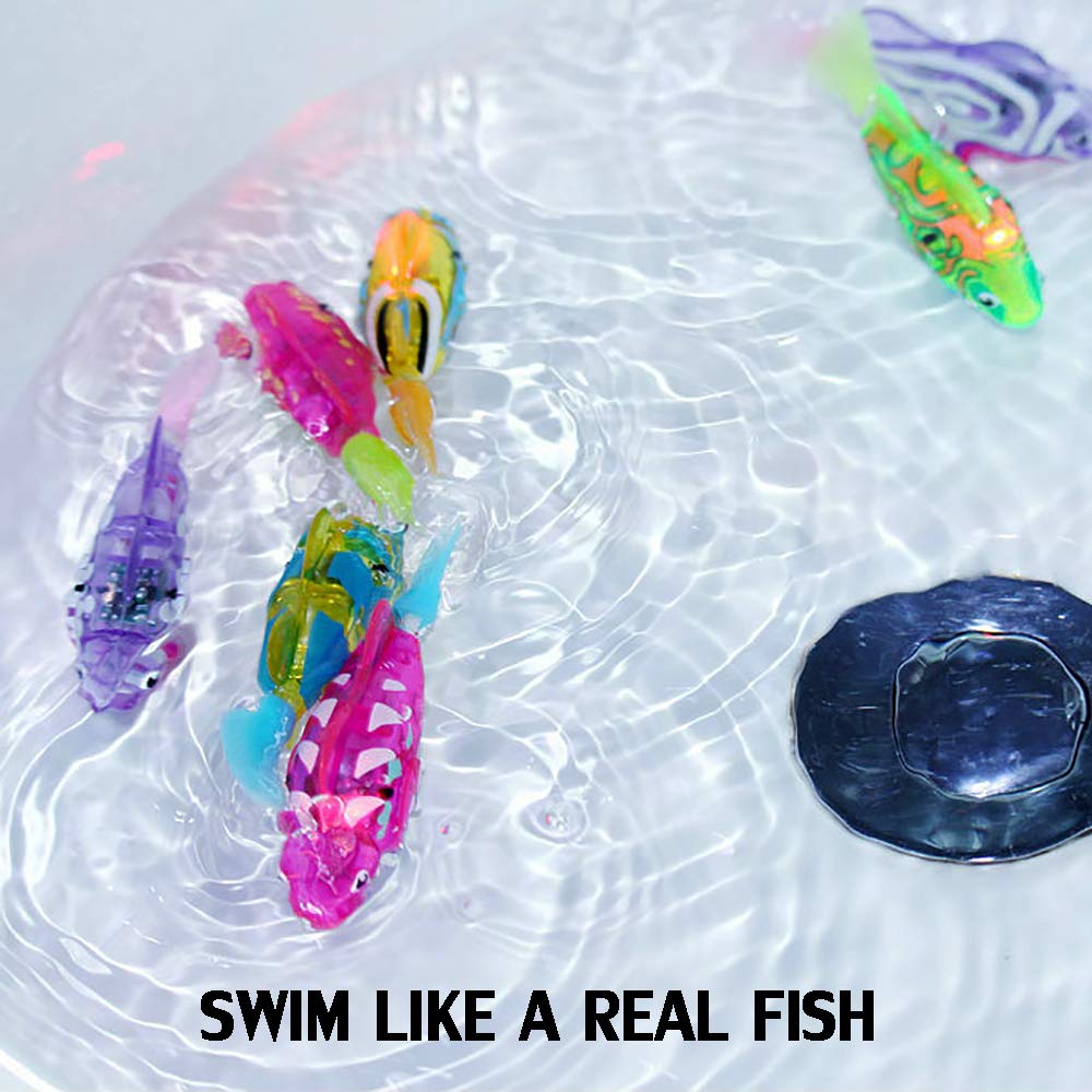 Robo Fish For Cats, Interactive Swimming Robot Fish Cat Toy For Indoor Cats Play,with Led Light Plastic Fish Toy Gift