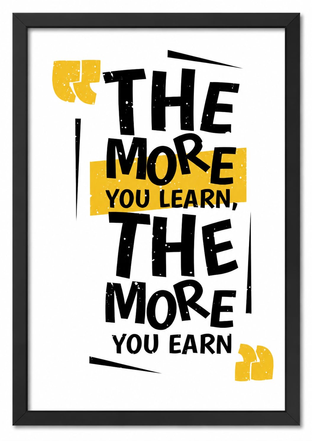 Motivational Wall Frames | Motivational A4 Posters | Motivational Quotes Frame | Motivational Office Wall Decor | Motivational Desk Decor | Motivational Table Frames | Learn More Earn More Quote-image-3