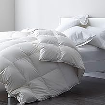 DWR Winter Duvet for Bed 150/160, with Feather and Down Filling, 500 g/㎡, Extra Warm, 100% Organic Cotton, Duvet Filling 220 x 240 cm, Oeko-Tex and RDS Certified, White