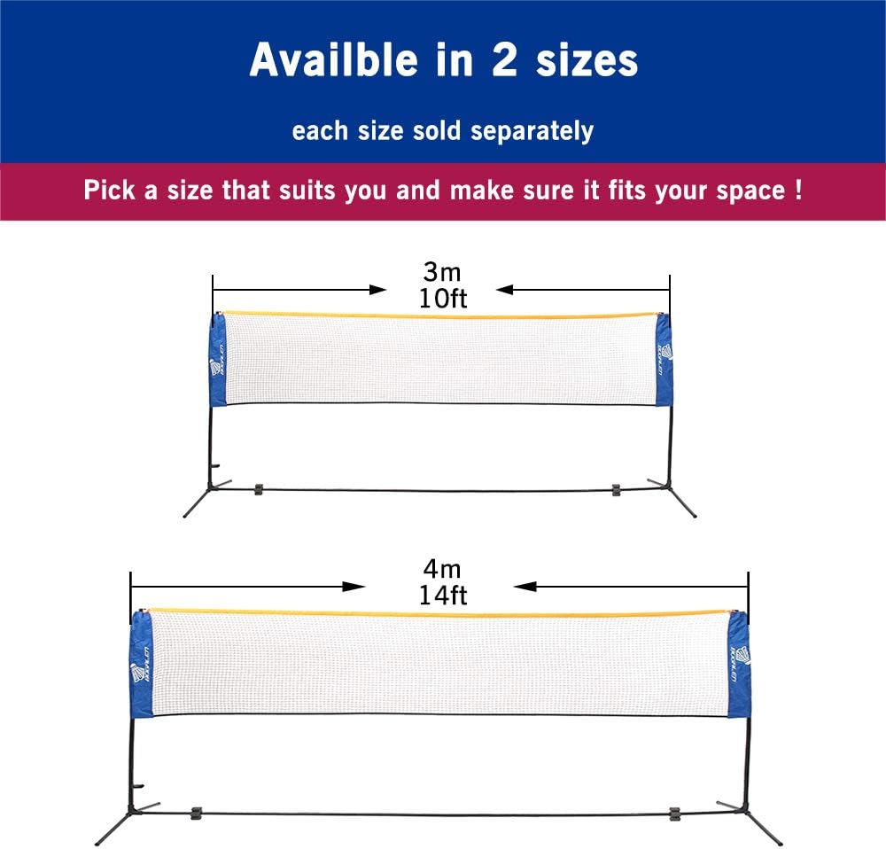 Bogalen Height Adjustable Badminton, Tennis or Volleyball Portable Net Stand for Family Outdoor Games : Sports & Outdoors
