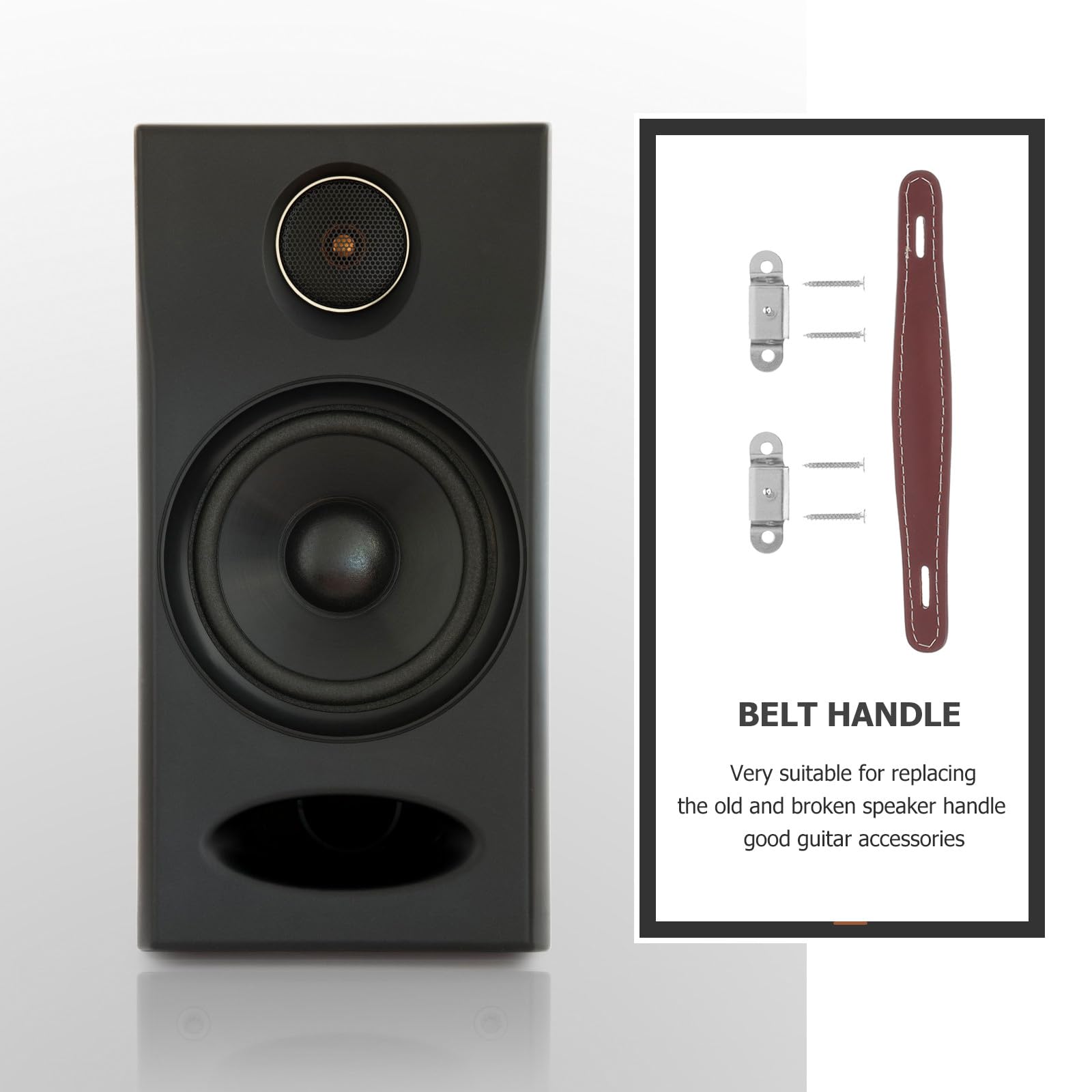 Ipetboom Mango de Repuesto para Altavoz de Guitarra de Cuero Genuino, Asa Cómoda y Resistente para Amplificador, Diseño Elegante y Fácil de Transportar para Proyectos en Casa
