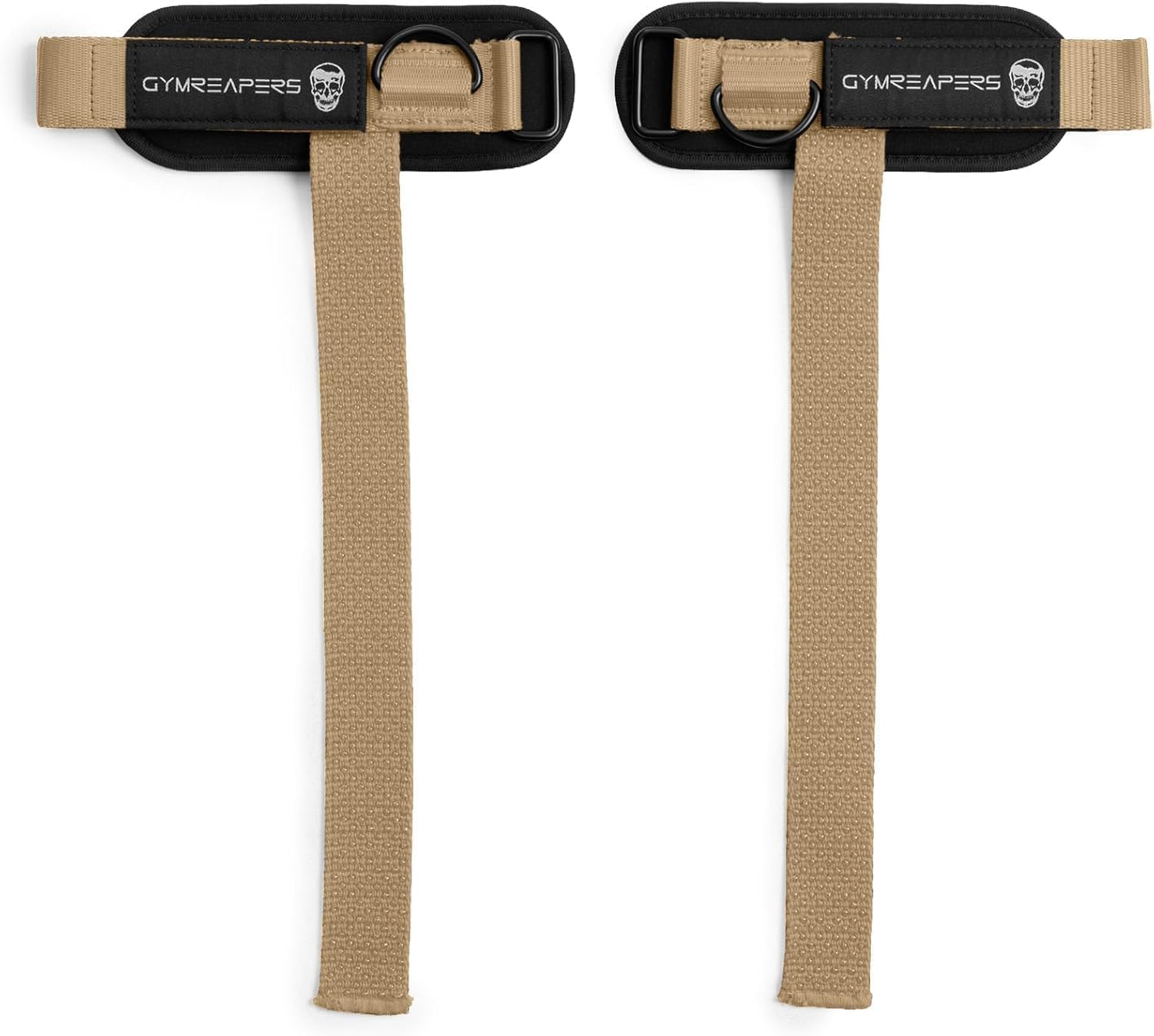 Gymreapers GripLink Weight Lifting Straps with Heavy Duty D-Ring and Non-Slip Silicone Grip Bead, Padded and Adjustable Support for Deadlifts