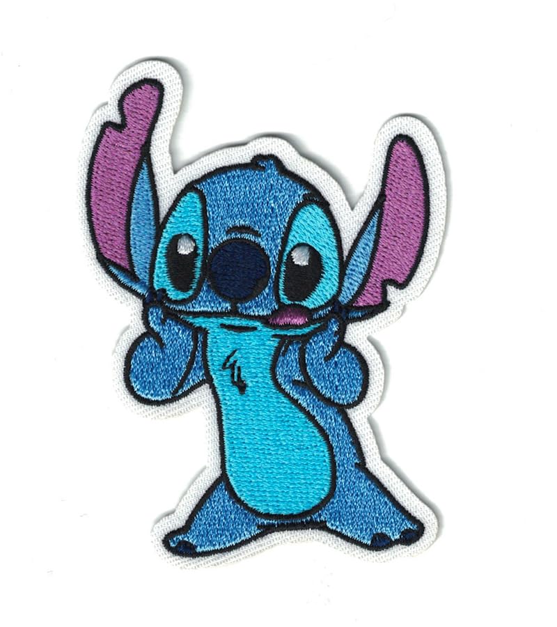 Party Hive 2pc Lilo Stitch Embroidered Iron On Sew On Applique Patch [Clothing, Backpack, Jeans, Hat, Jacket]