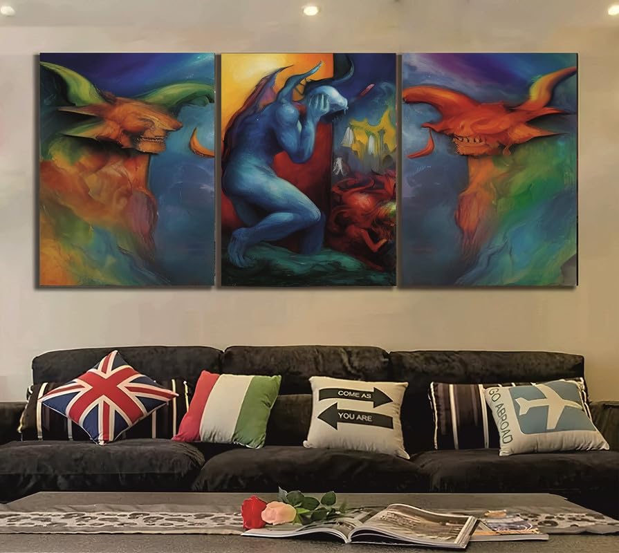 Triptych rolled in tubes BensArt de 3 affiches A4 d'art abstrait