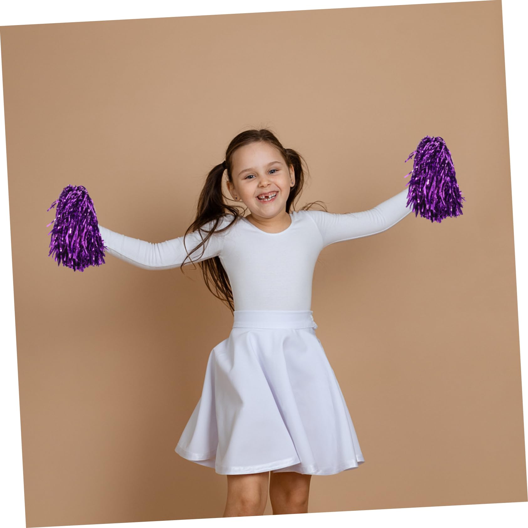 BESPORTBLE Pompons de Pom-Pom Girl pour Cheerleading 16 Pièces en PVC
