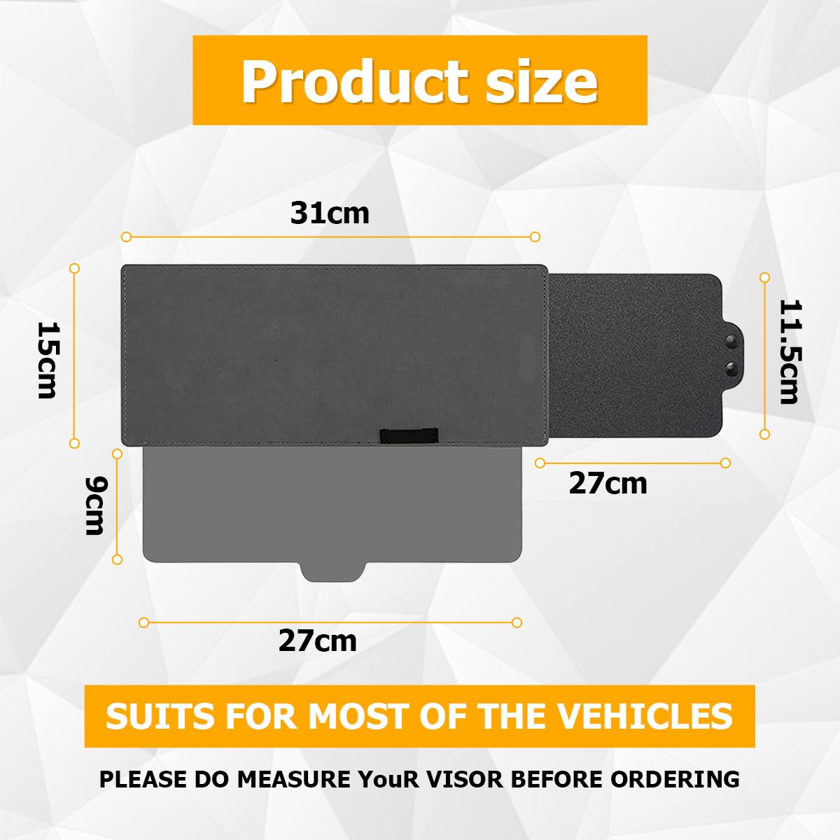 Luolety Extension De Pare-soleil De Voiture Polarisé Avec Fermeture