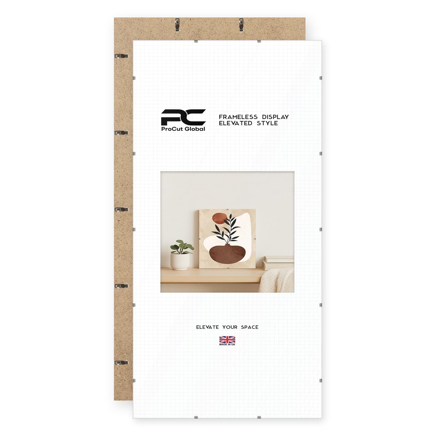 Procut Global 100x50cm Frameless Clip Picture Frames For Photos — image 1