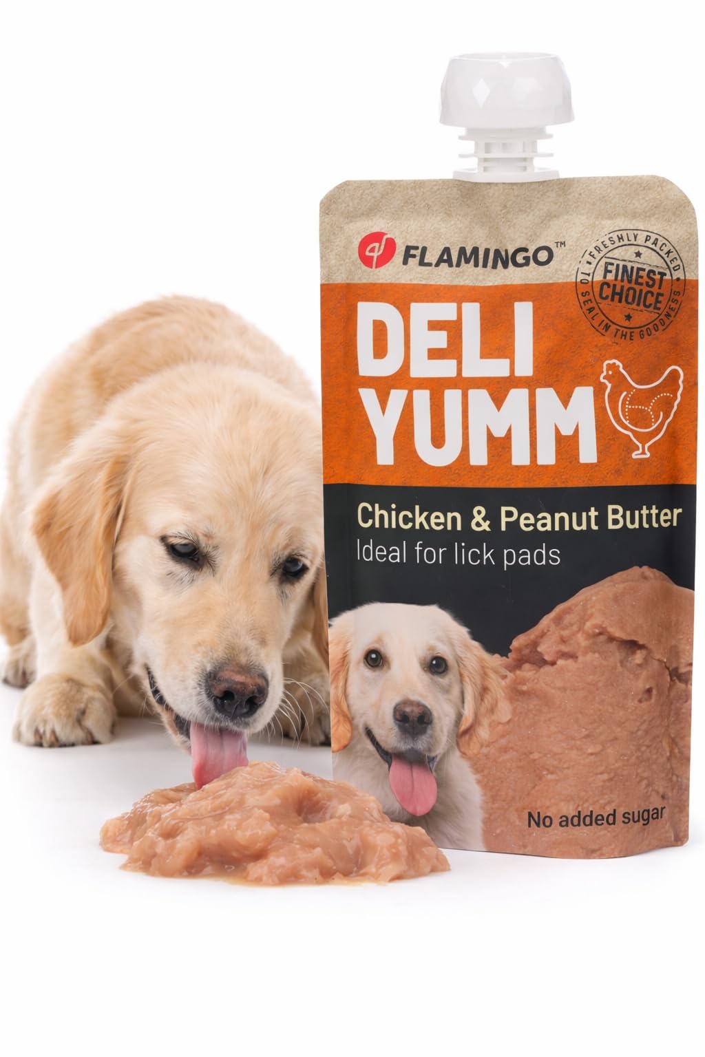Dog Lick Mat – Chicken & Peanut Butter Snack Paste Treat, 90 g, No Added Sugars
