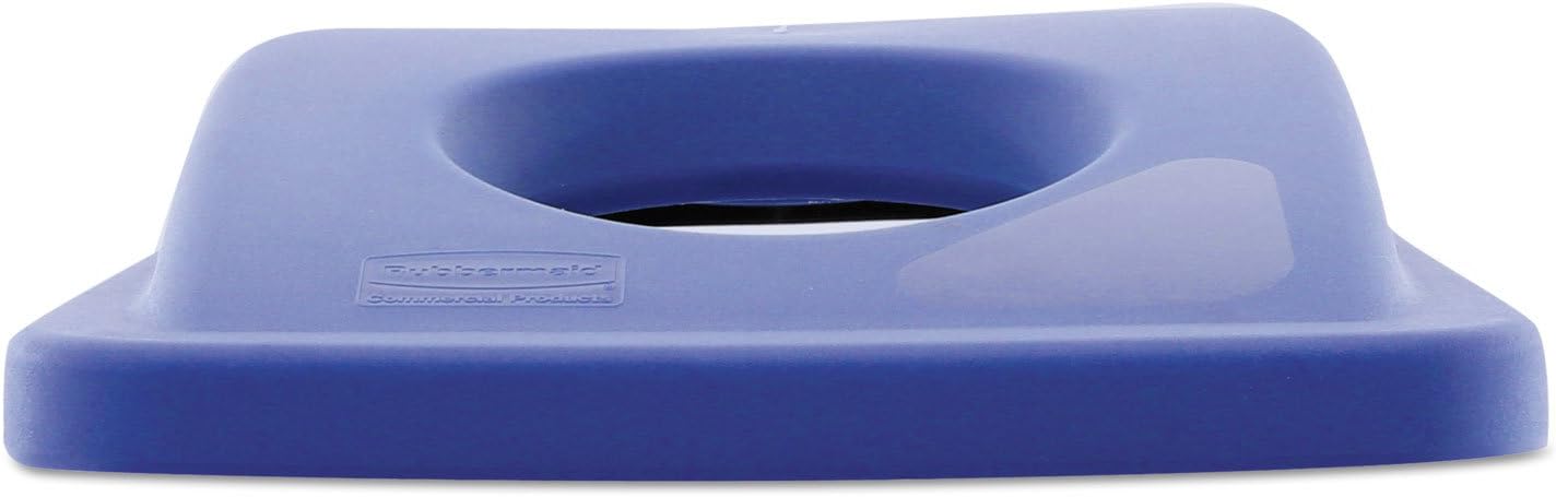Rubbermaid Commercial 269288BE Lid for Slim Jim Bottle Recycling Container 20 3/8 x 11 3/8 Blue