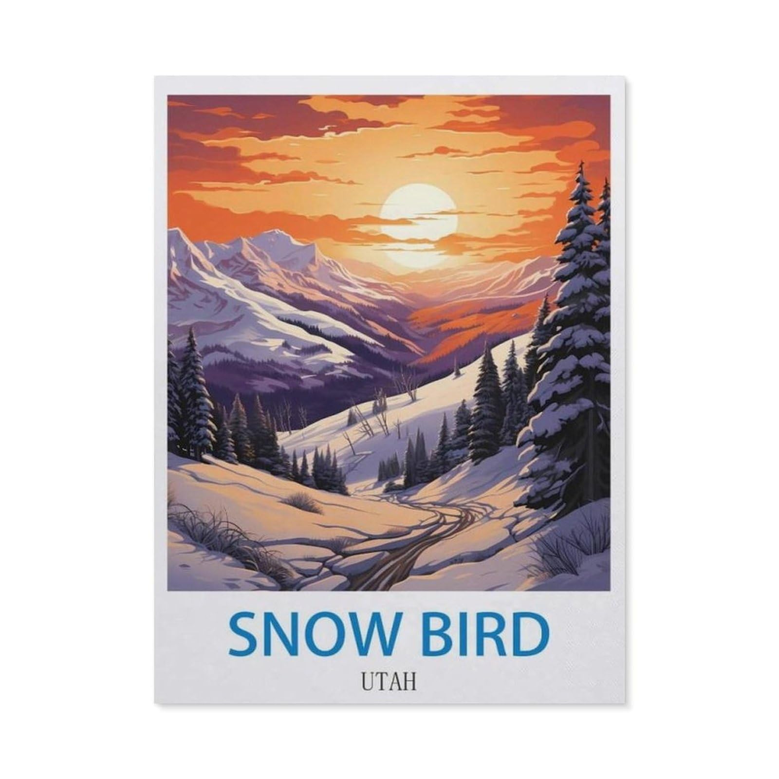 BEAYODKP DIY Diamond Art Kits，Snow Bird Utah（50x60cm）