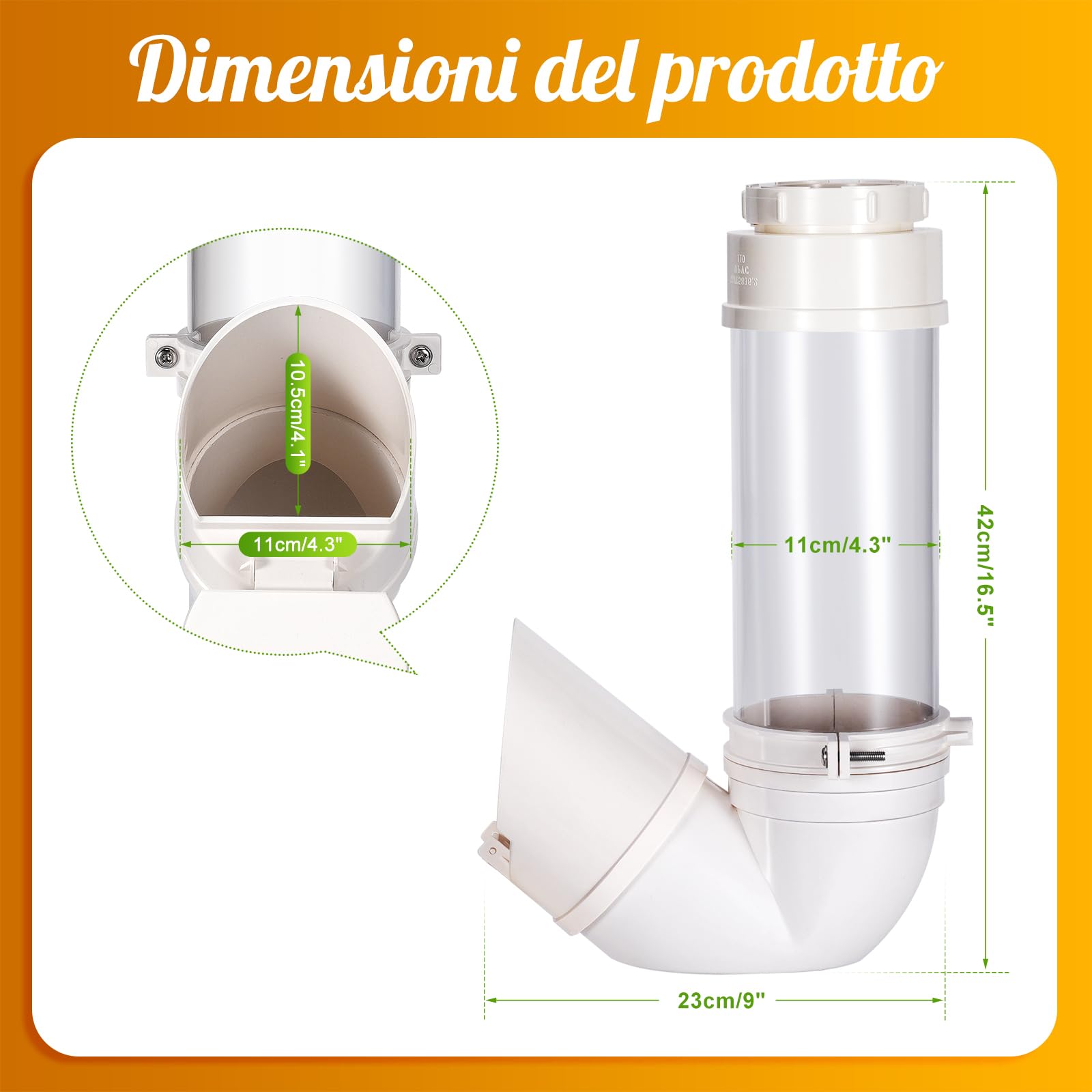 Mangiatoia Galline,Dispensatore di Mangime Galline Anti Topo & Antispreco,4L/3kg Mangiatoia Per Galline Sospesa,Pvc Mangiatoia Automatica Per Galline,Distributore Automatico Di Mangime