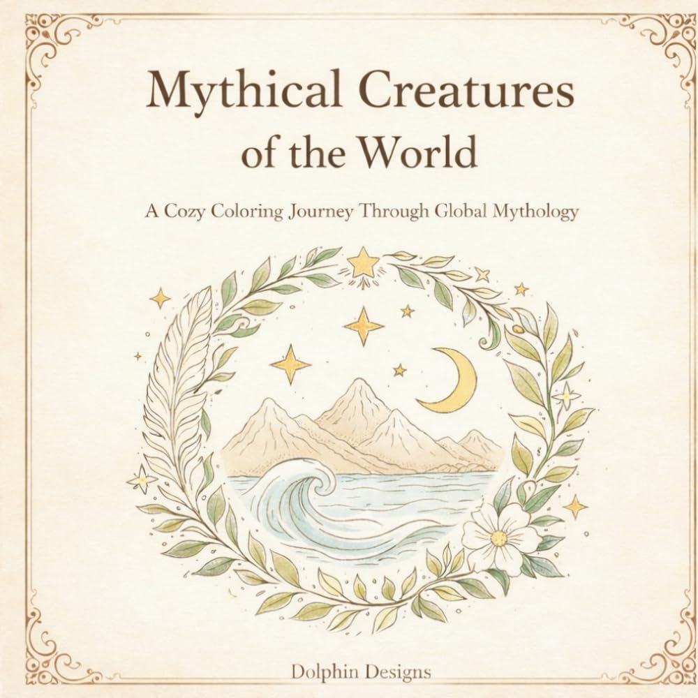 Mythical Creatures of the World: A Cozy Coloring Journey Through Global Mythology