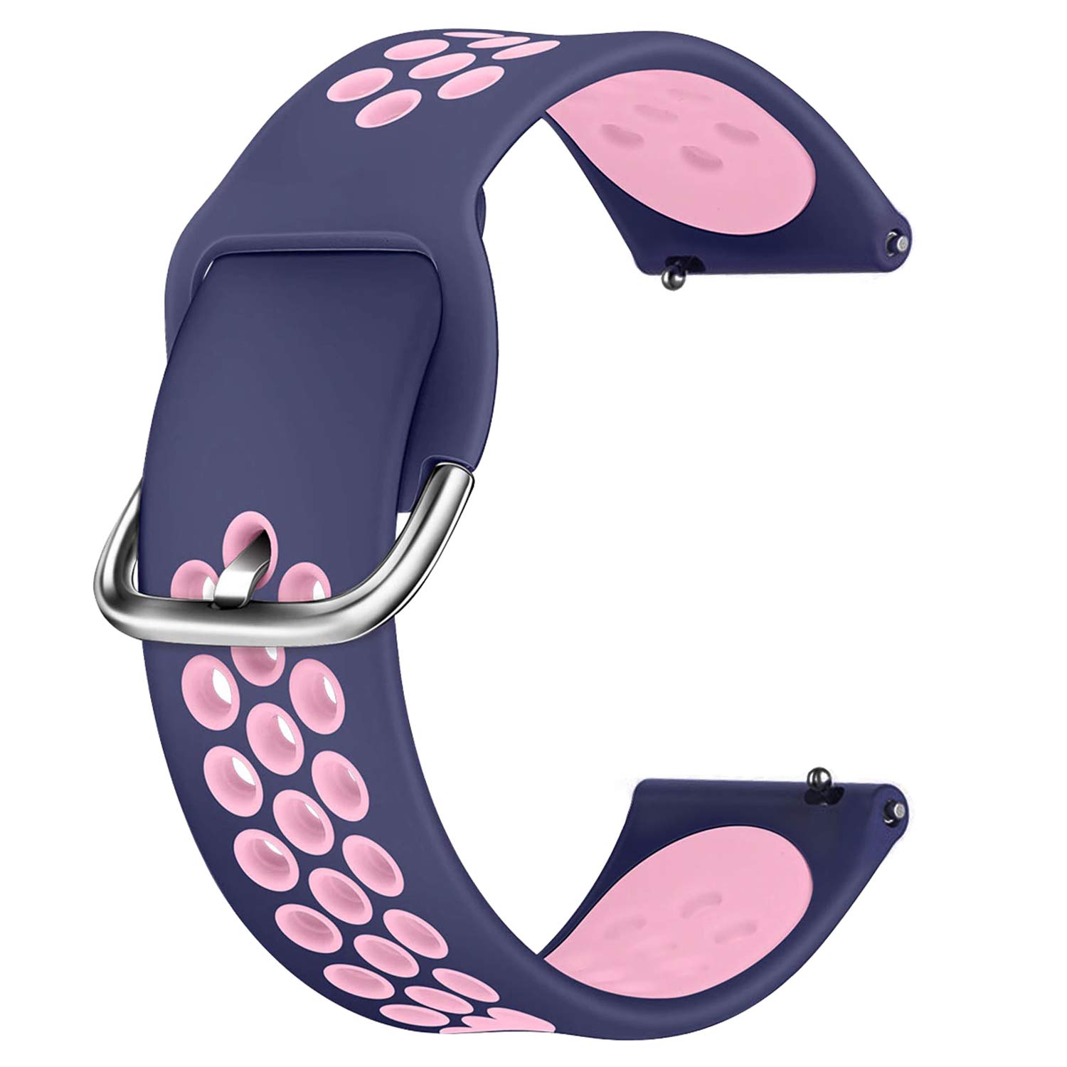 CaseUp Xiaomi Amazfit Pace 2 Stratos, CaseUp Silicone Sport Band Lacivert Pembe